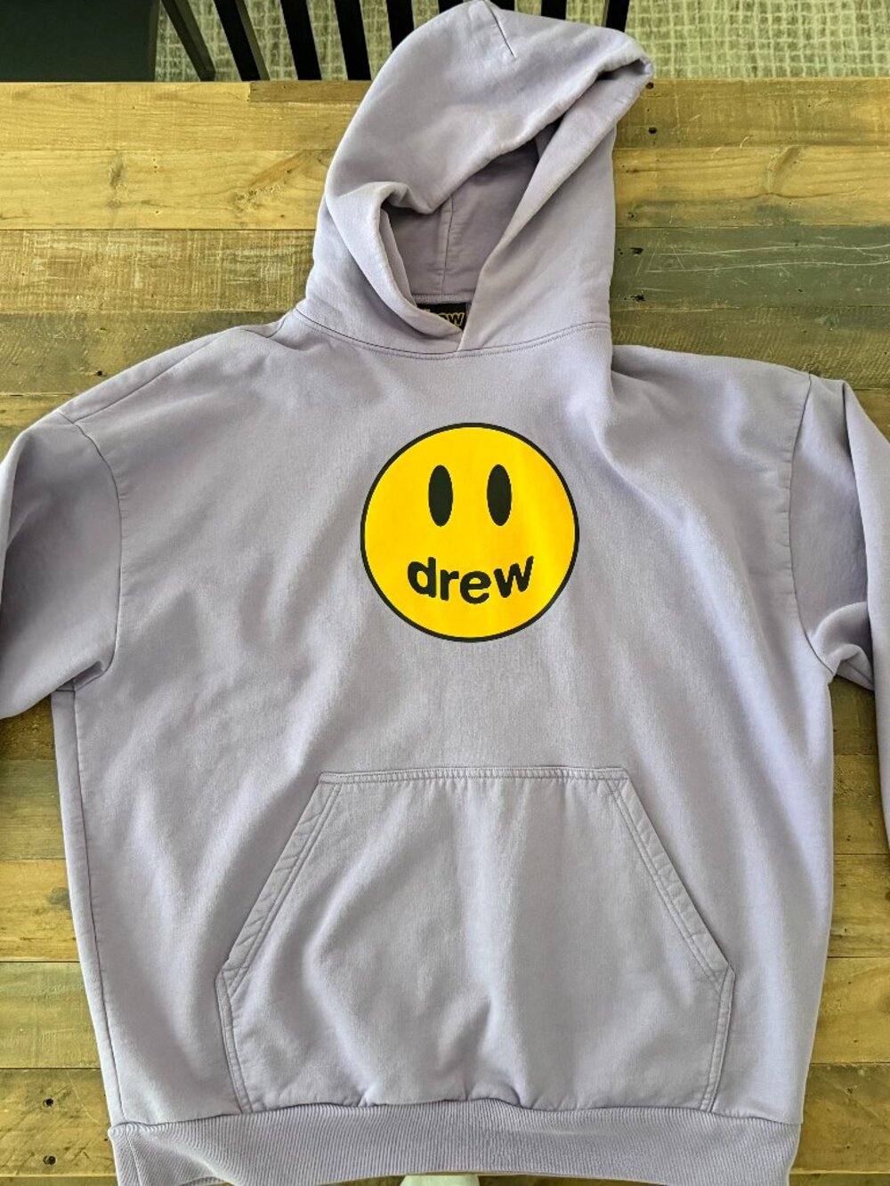 Drew House Mascot Men's Purple Oversized Smiley Hoodie Large